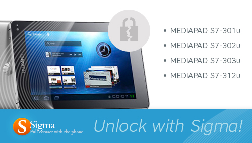 World’s first unlock  for Huawei Mediapad S7