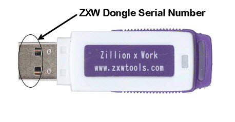 ZXW Tool Serial Number Location